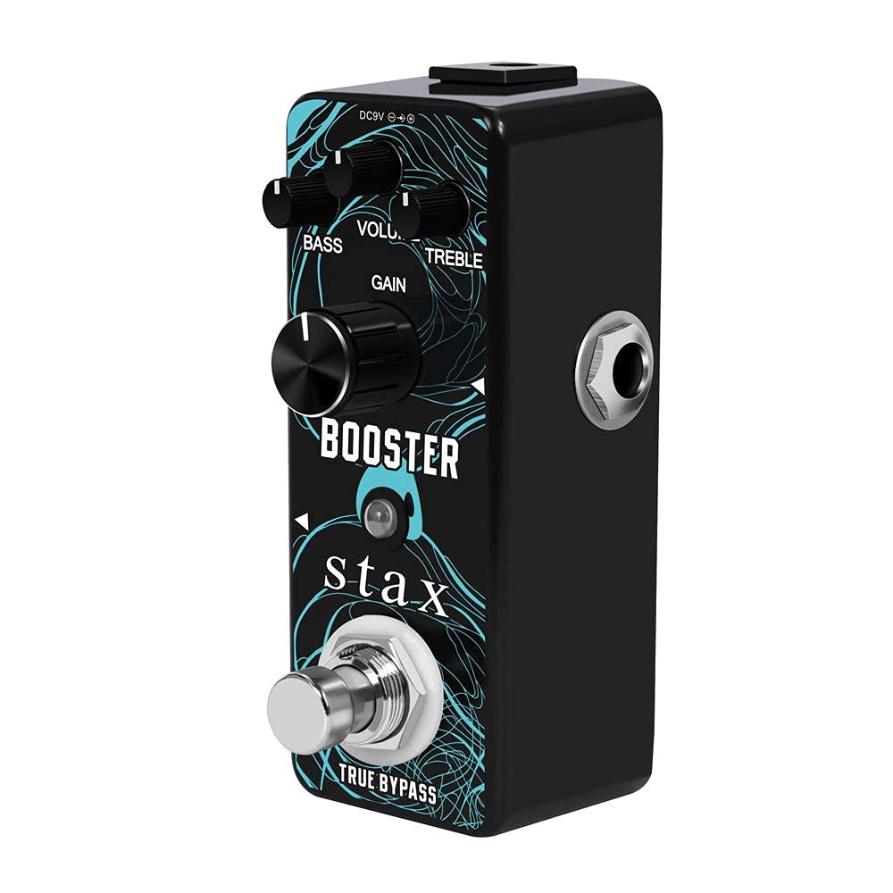 Stax Booster Guitar Pedal Analog Micro Boost Guitar Effects Pedals for Electric Guitar Pure Signal Amplification with Mini Size